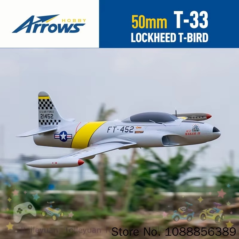 Rc Hobby Park - Avion RC T-33 50mm PNP Blue